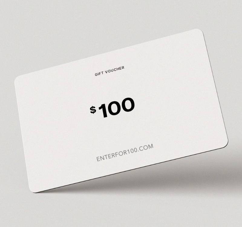 $100 gift voucher card